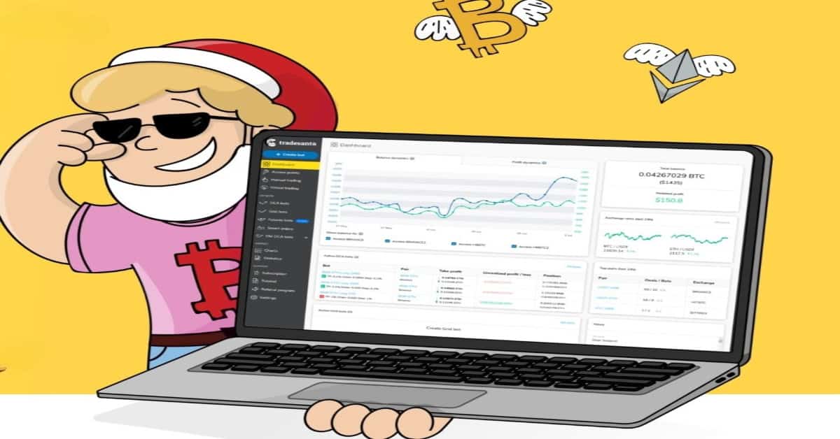Featured image of TradeSanta crypto trading bot dashboard for beginners in 2025